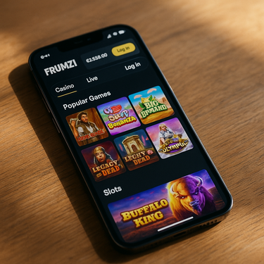 Frumzi Casino - Mobile Responsive Design - iOS Android Gaming